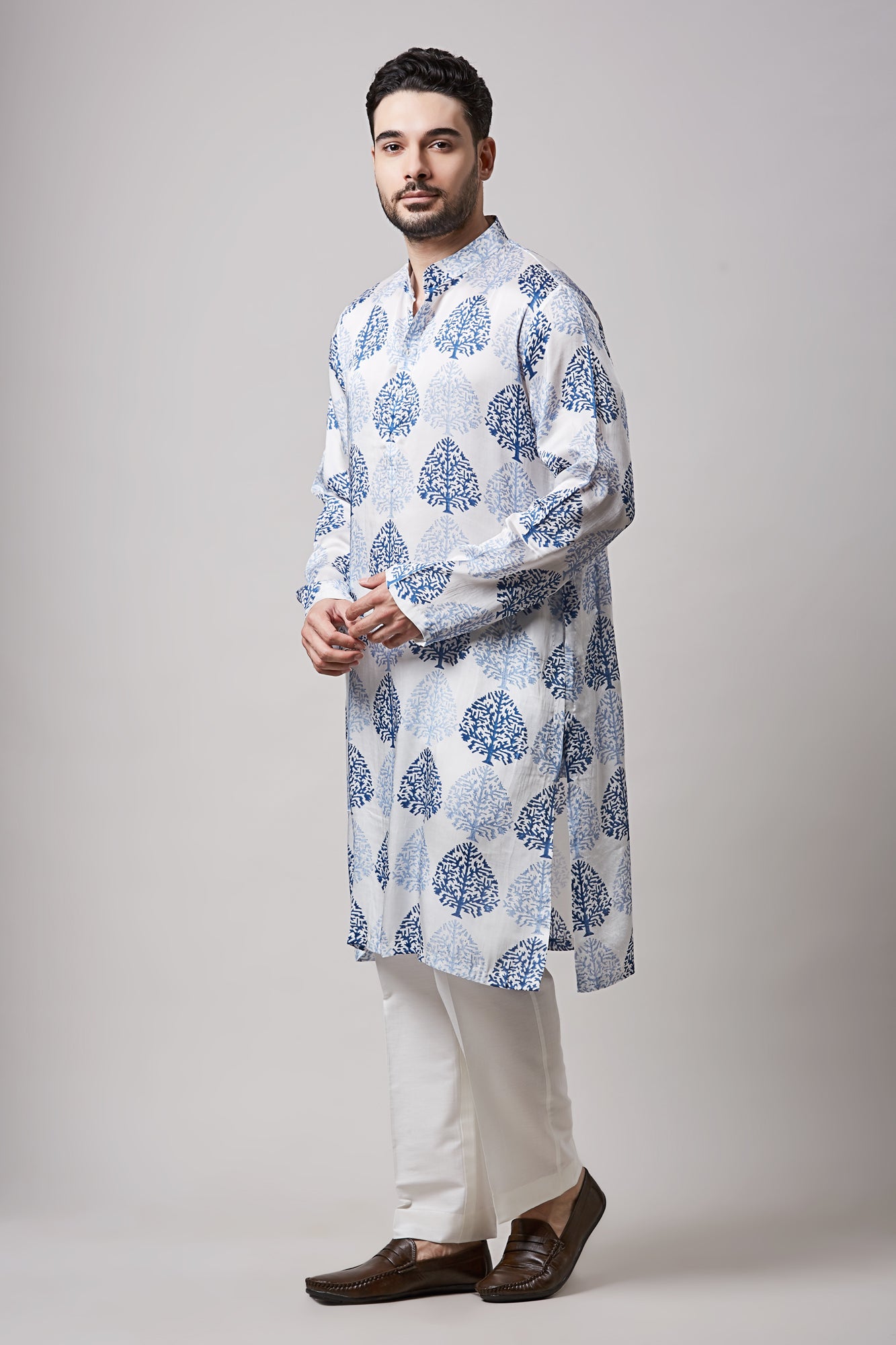 NAQSH HAND BLOCK PRINTED KURTA SET